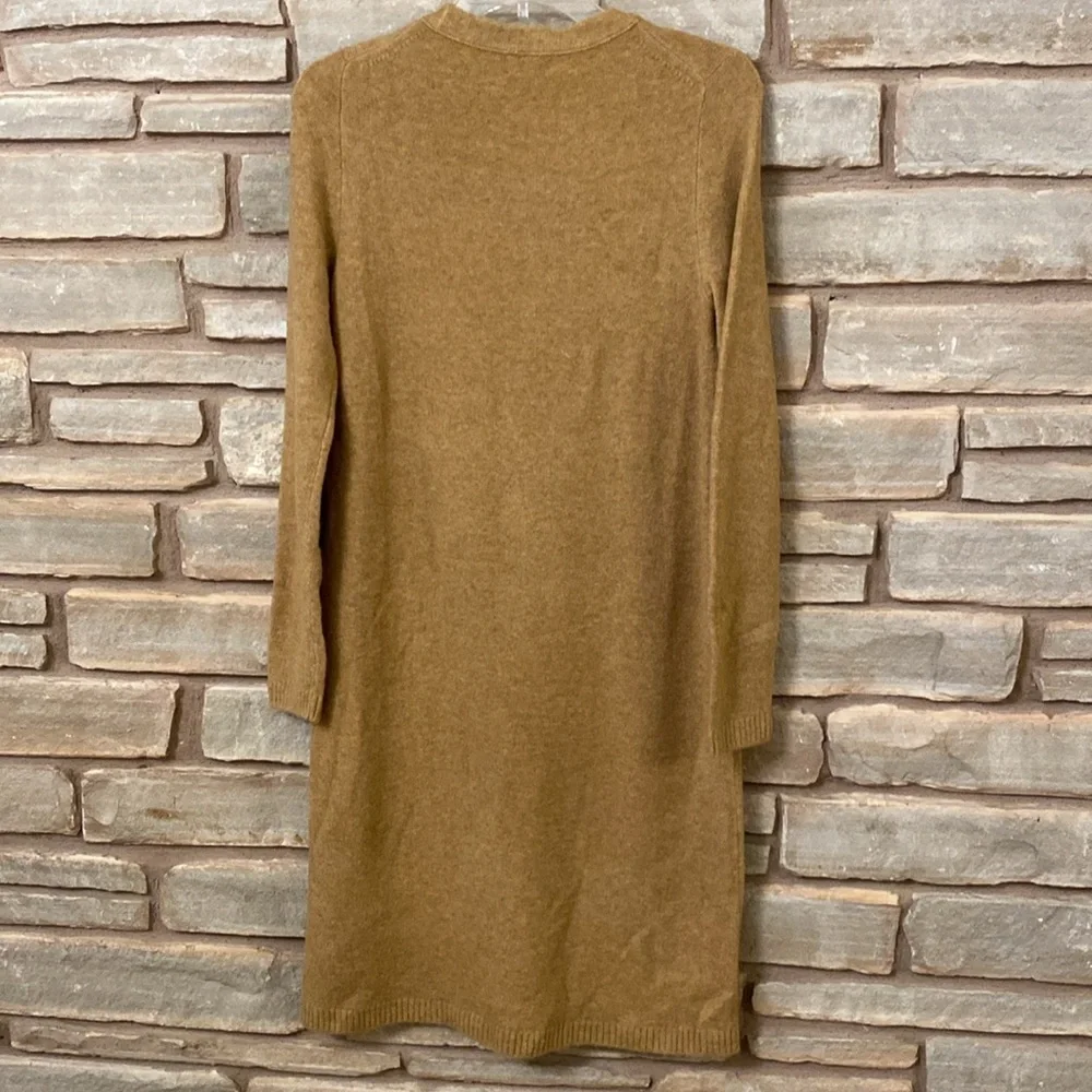 J. Crew NWT Mockneck Sweater-Dress In Extra-Soft Yarn Heather Camel Size XS New